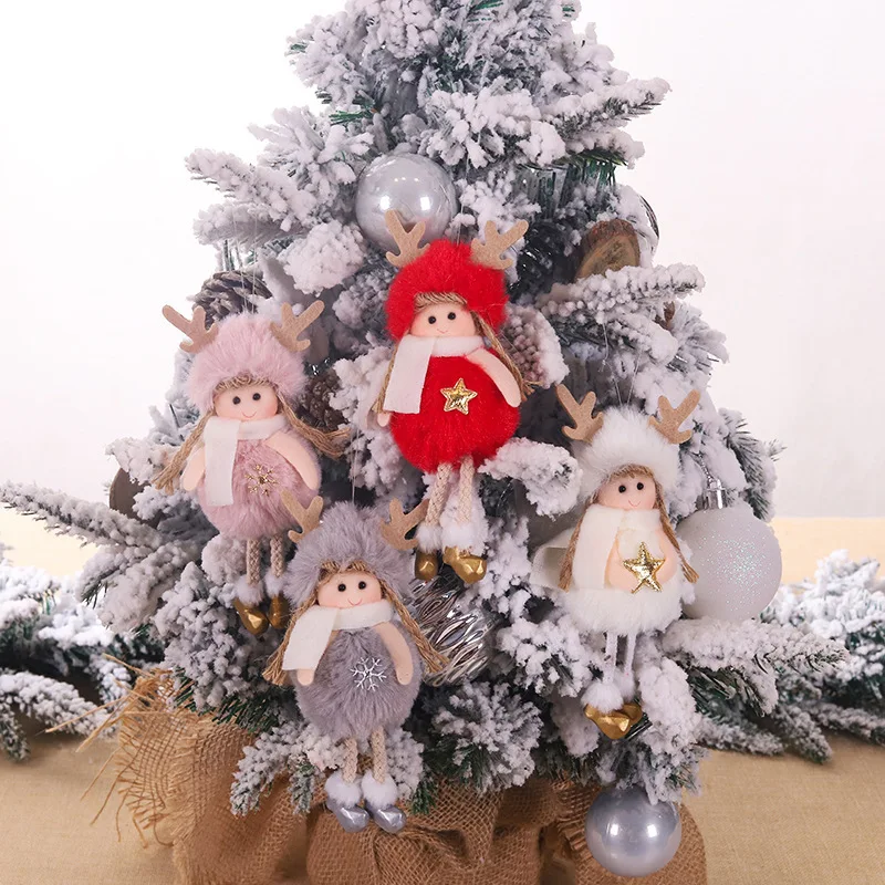 Details about   Christmas Plush Angel Hanging Elk Pendant Child Gift Cute Doll Xmas Tree Crafts 