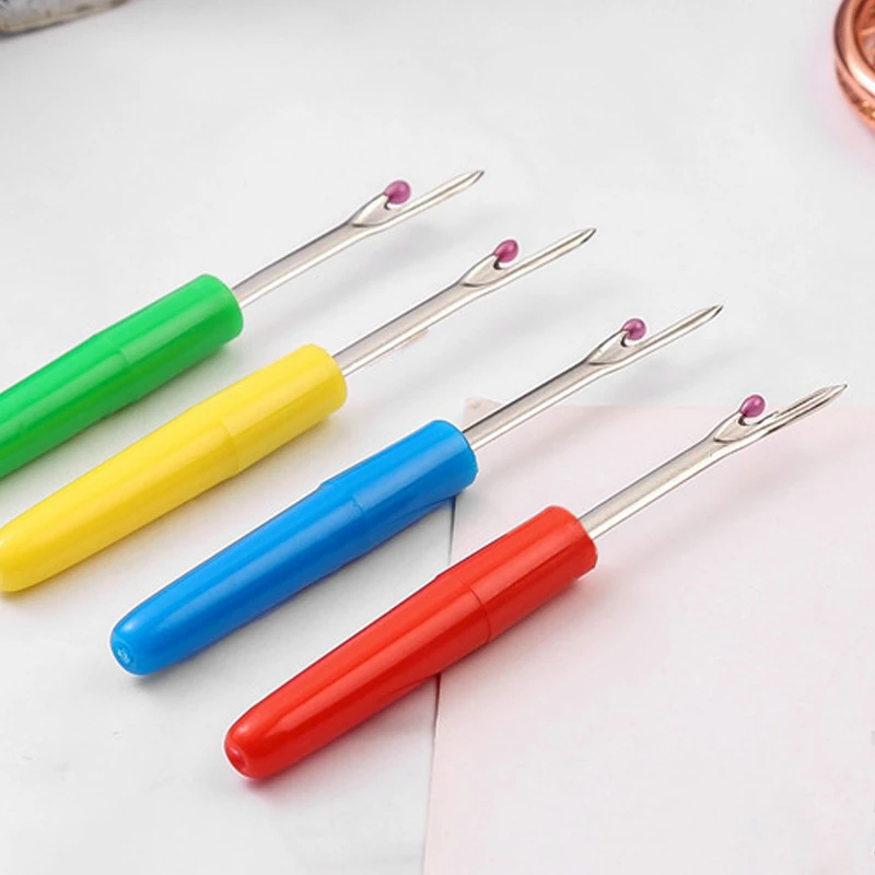 Needle Arts & Craft Random Color Sewing Seam Ripper Thread Seam Remover Stitch Unpicker Thread Cutter Tool with Cap DIY Quilting Sewing Tools sculptural needle felting