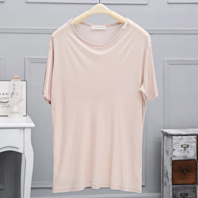 Birdsky 1 шт. летние мужские футболки с коротким рукавом из шелка тутового шелкопряда