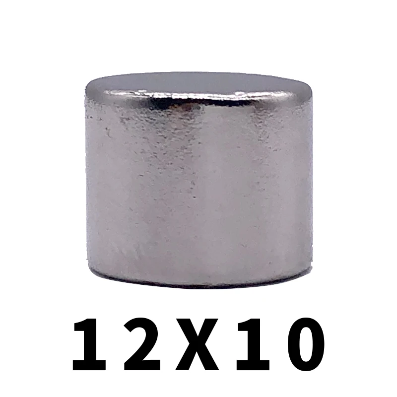 50/100/200pcs Neodymium MagnetS 12x10 mm Super Strong Round 12*10 Powerful Permanent Magnet Rare Earth Magnetic 12mmx10mm