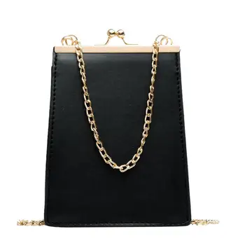 

Women Mini Solid Color Top Kiss Lock Closure Chain Shoulder Bag Crossbody Pouch Taschen Tote Tasche bolsa feminina
