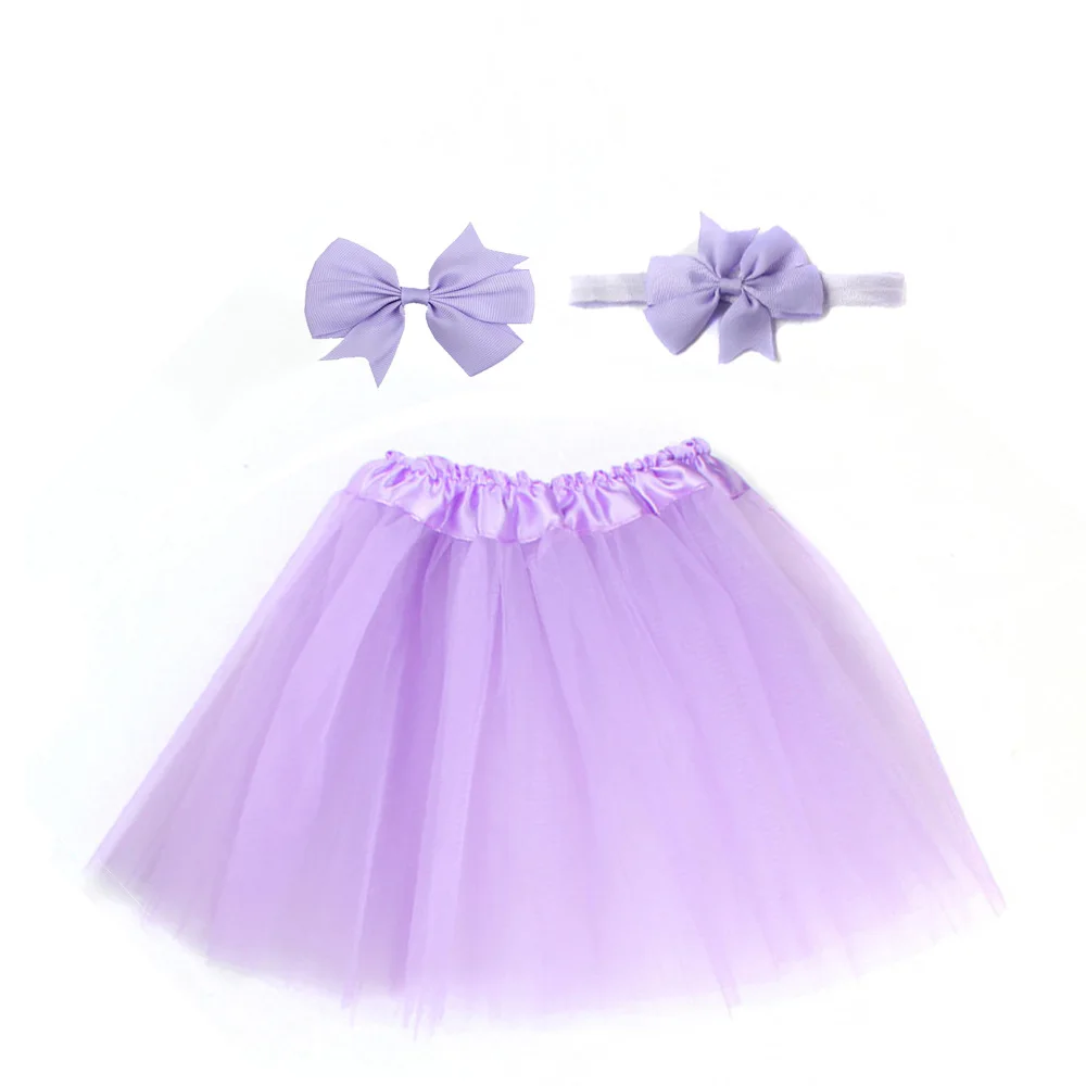 Фатиновая юбка-пачка для маленьких девочек и реквизит для фотосъемки новорожденных, ободок на голову, заколка, наборы для новорожденных, подарок 13 цветов