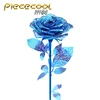 Piececool Romantic Rose 3D metal puzzle  Assembly metal Model kit DIY 3D Laser Cut Model puzzle toys for children Lover Gift 2