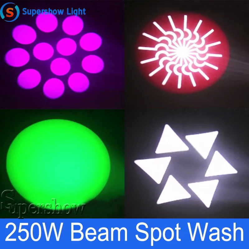 Дискотека мероприятие освещение 250 Вт zoom sharpy beam 3в1 омывающая точечная gobo с вращающейся подвижной головкой светодиодный сценический свет