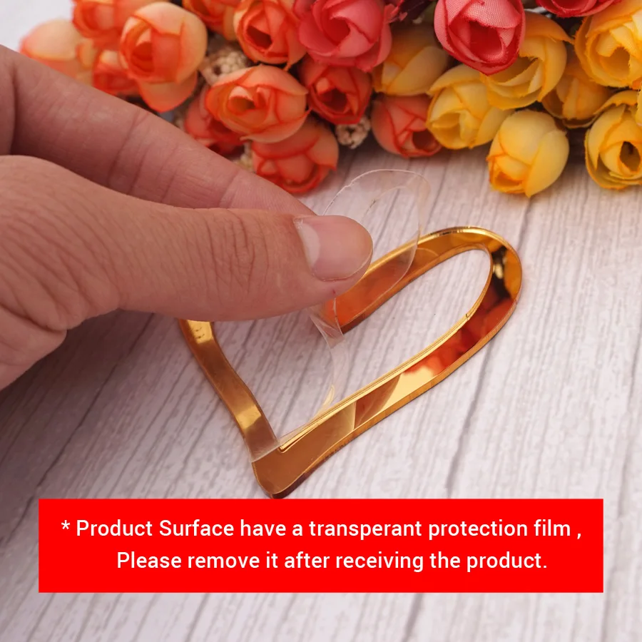 10pcs/Lot Hollow Out Cutting Mirrored Heart Shape Acrylic Tags DIY Birthday Wedding Party Home Decoration acrylic heart tags