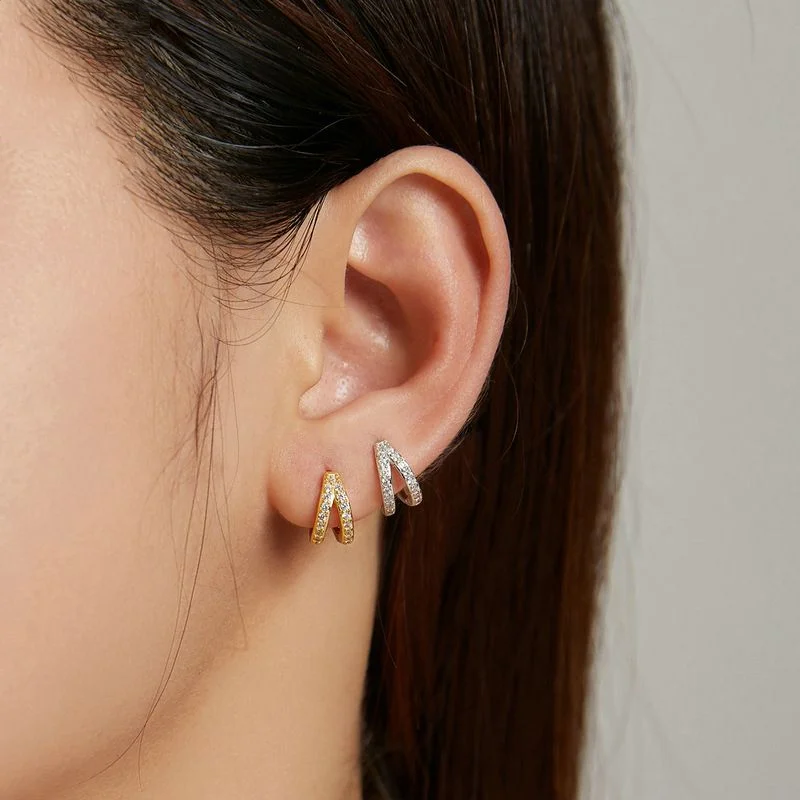 

Лето 2021, элегантные серьги Lo Paulina Huggie, модные женские серьги из стерлингового серебра, золотистого цвета, свадебные подарки, изящные украшен...