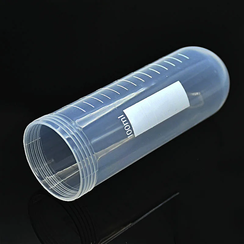 Plastic Centrifuge Tubes With Clear Scale 100 ml Test Tube With Screw Cover Graduation EP Sample Tube Diameter 38 mm 30 / PK
