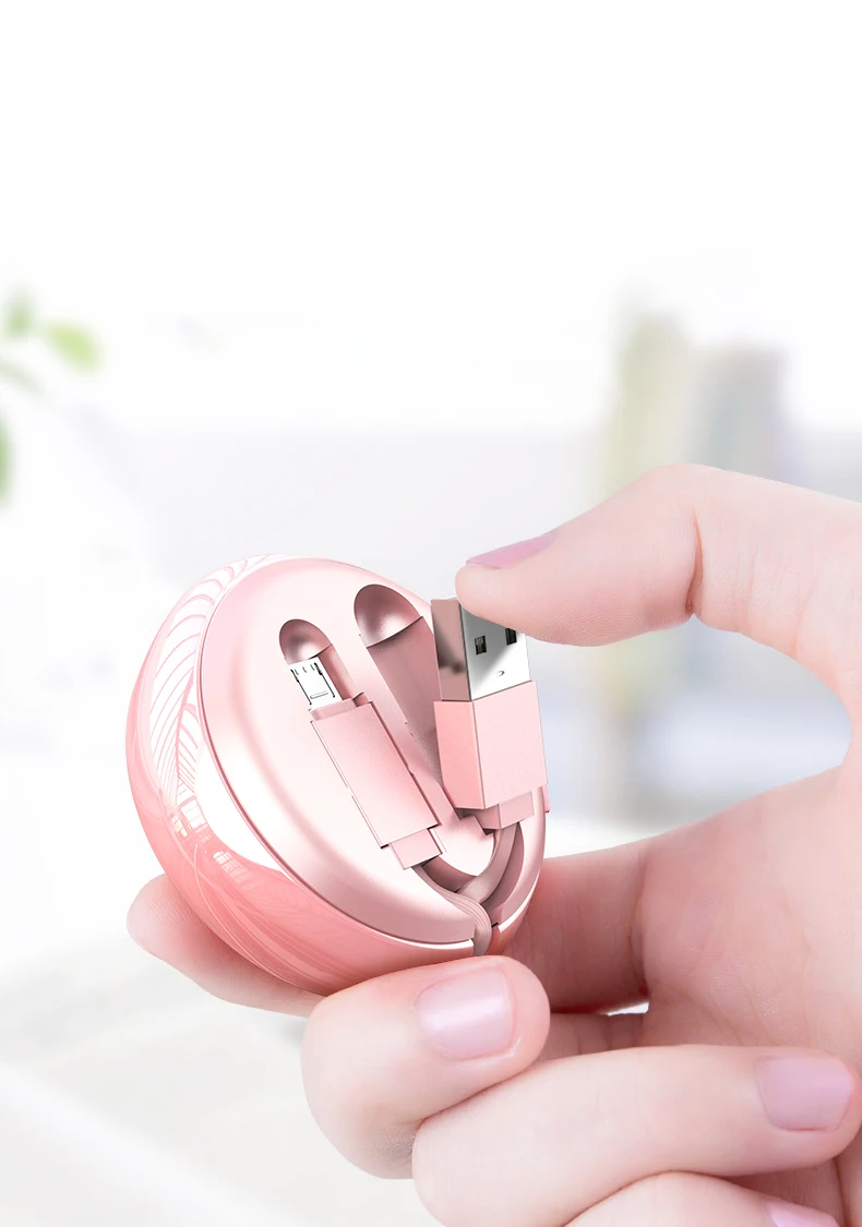 BAAQII 1 м USB Телескопический кабель для передачи данных Быстрая зарядка для Android легко носить с собой безопасность простой удобный в использовании CB0695-CB0698