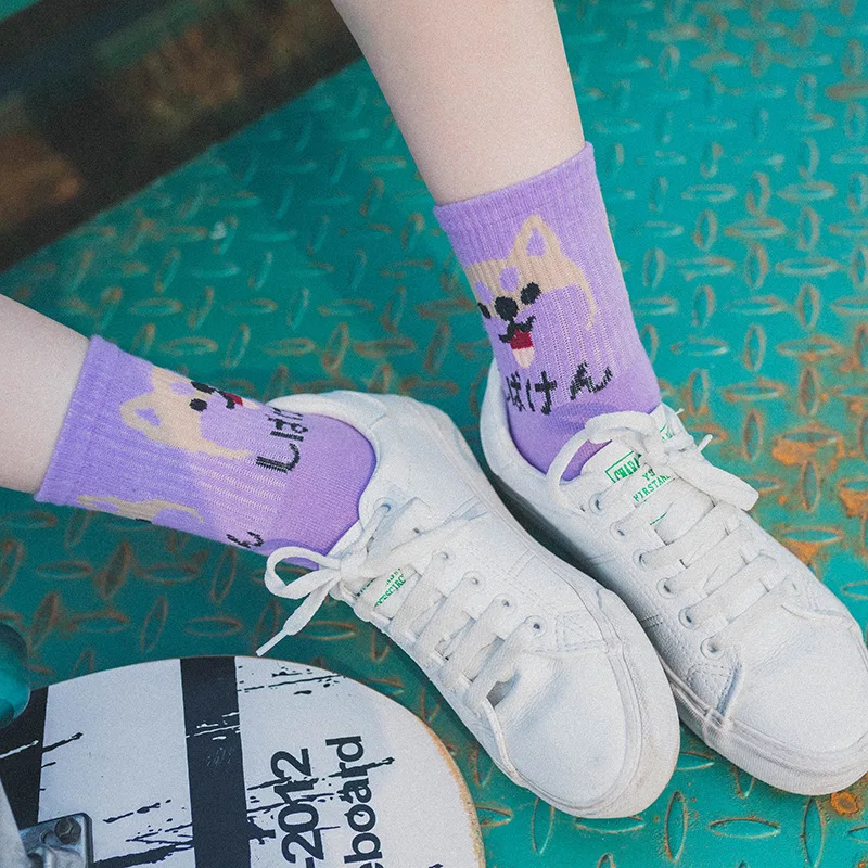Женские носки с героями мультфильмов хлопковые Harajuku женские милые унисекс для