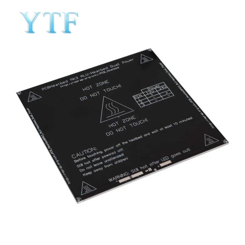 3D Printer MK3 Aluminum Substrate Hot Bed Heating 214 * 214MM Reprap Standard 3MM Improved Version Rounded Corners | Компьютеры и офис