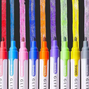 

3/9 Colors Metallic Oil Based Paint Flash Marker Pen for Ceramic Rock Glass Porcelain Wood Car Tire Painting