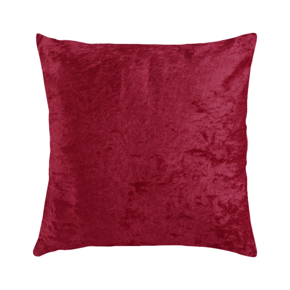 Новинка, 6 цветов, Бархатная подушка, подушка для дивана, наволочка для домашнего декора, наволочка для подушек, аксессуары для украшения дома, наволочка - Цвет: Red