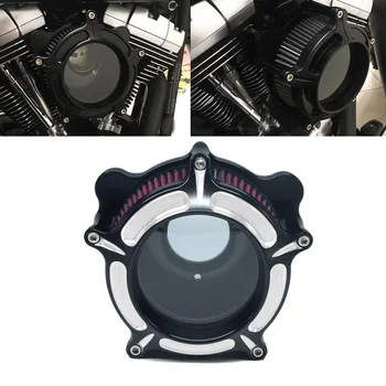 

Motorcycle Air Cleaner Gray/Red Billet Aluminum Intake System Filter Kits For Harley Touring 2017 2018 Softail 2018