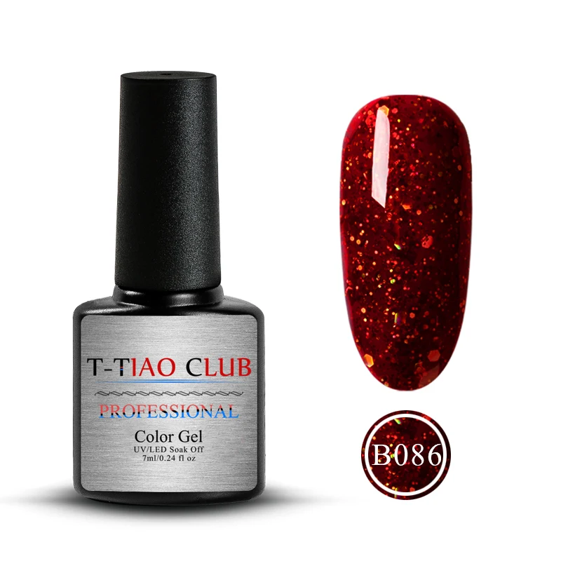 T-TIAO CLUB, 7 мл, чистый цвет, гель для ногтей, голографический лак, блестящий, для маникюра, замачивается, долговечный Гель-лак для ногтей - Цвет: M30514
