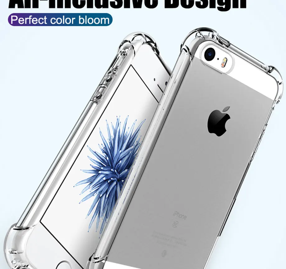 Чехол для телефона для iPhone 6 6s 7 8 плюс Силиконовый противоударный чехол для iPhone 11 Pro Max X Xs Max XR прозрачной защитной задней панели Чехол