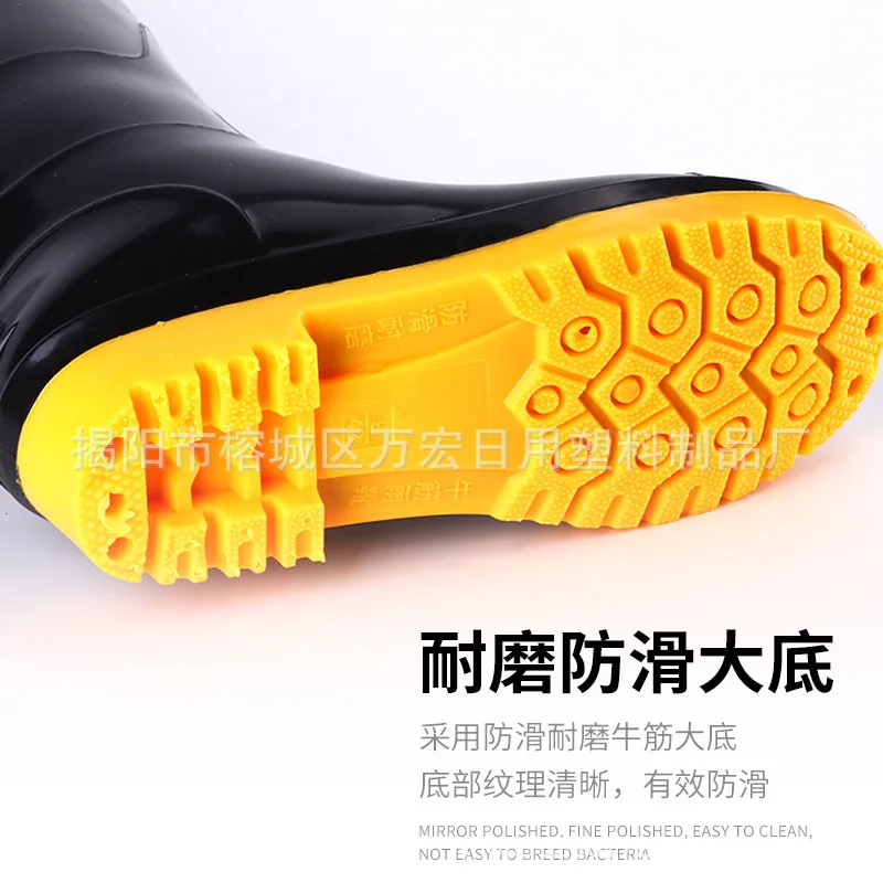 

Winter Safety Shoes Men's Boots Rain Boots Anti-slip Rain Shoes Additive rong tao Shoes Engineering Hose Rain Shoes Work Site
