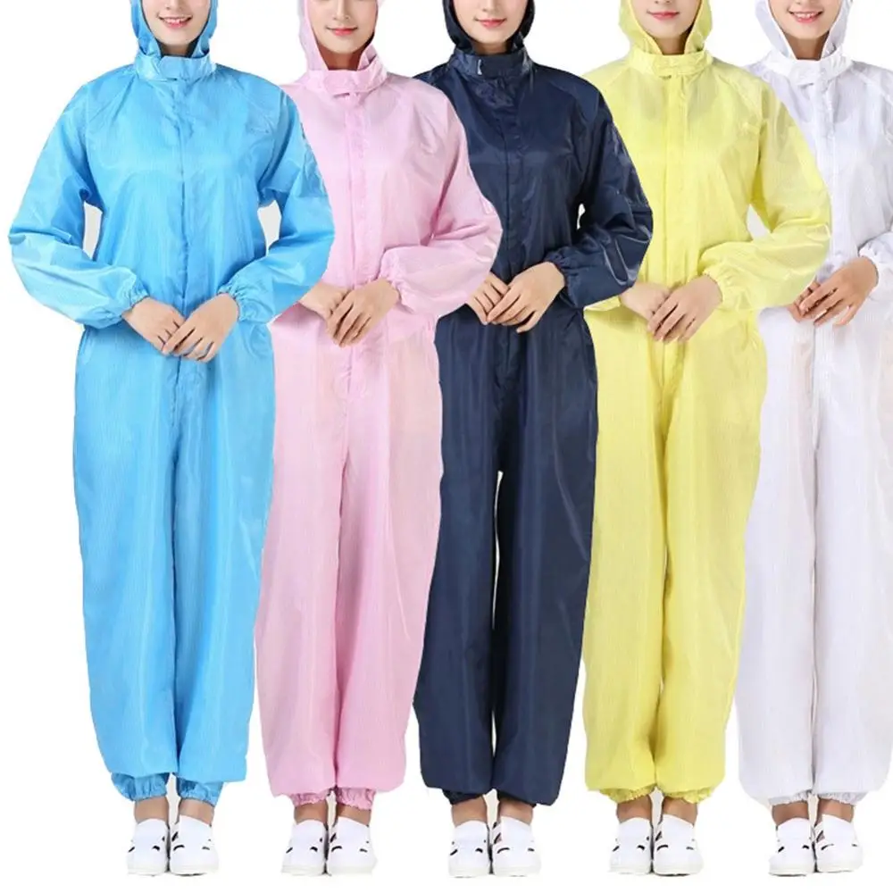 

Unisex Hooded Coverall anti-static Dustproof work suit Chemical Protective Clothing isolation Safety Clothes Oil-Resistant Workw