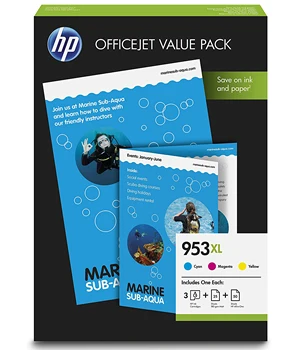 

HP Officejet 953XL Value Pack Original cyan, Magenta, yellow Multipack Ref. : 1CC21AE
