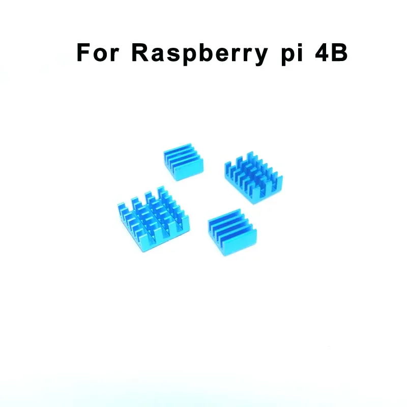 blue 4 шт. для Raspberry Pi 4B алюминиевый кулер радиатор комплект для Raspberry Pi 4 - Цвет: blue