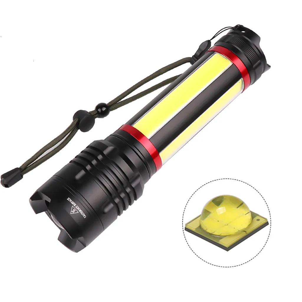 Супер мощный XHP70+ COB светодиодный фонарик, масштабируемый светодиодный фонарь, USB Перезаряжаемый водонепроницаемый фонарь для кемпинга