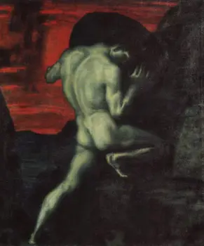 

100% hand painted oil paintings by old artists are very good on the canvas:Artist symbolism classical art, strong muscular man