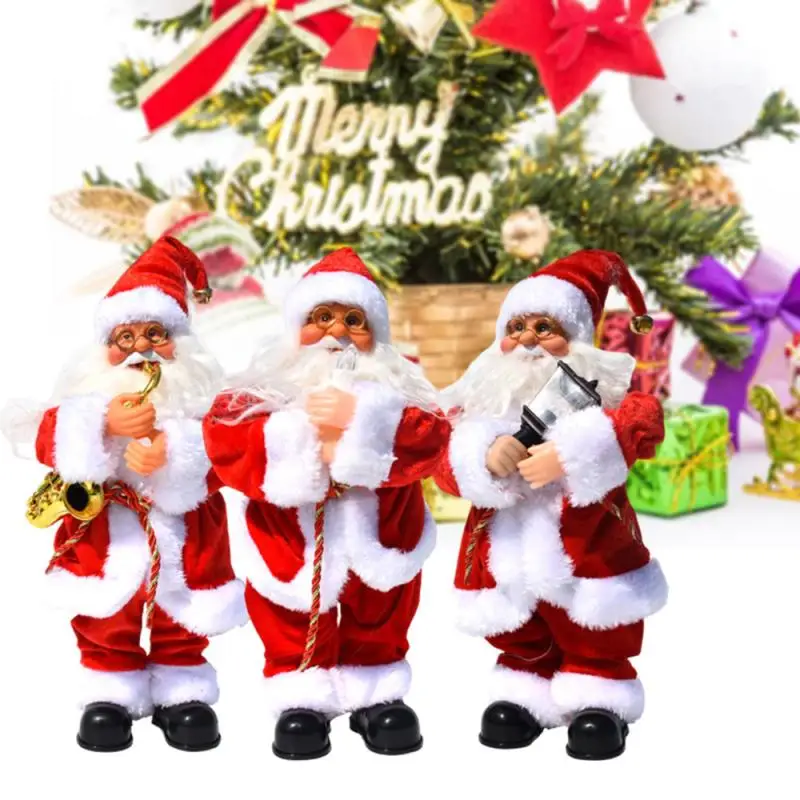 

New Hot Sale Christmas Decorations Santa Claus Electric Music Dolls Children's Toys Christmas Gifts Plastic+plush Santa Claus