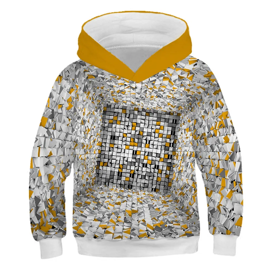  2019 Autumn Kids Space Galaxy 3D Hoodies Fire Football Colorful Paint Printing Boys Girls Sweatshir