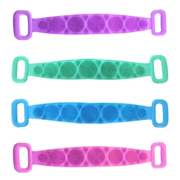 

Silicone Bath Brush Towel Dual Side Body Shower Rubbing Back Mud Peeling Massage for Household Bathroom Accessories