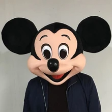 Рождественская вечеринка Минни Микки костюм-талисман в форме головы персонажа мультфильма День Рождения Вечеринка маскарадный костюм для взрослых