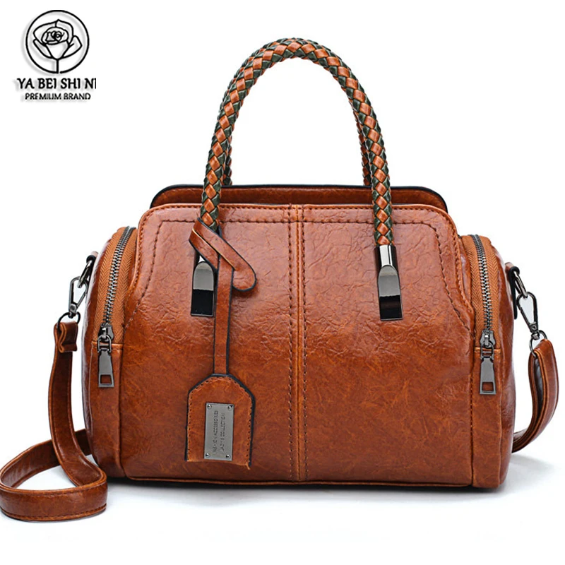 Женские сумки для женщин 2021 Sac a Main Femme женская кожаная сумка на плечо отдыха масло воск Бостон через