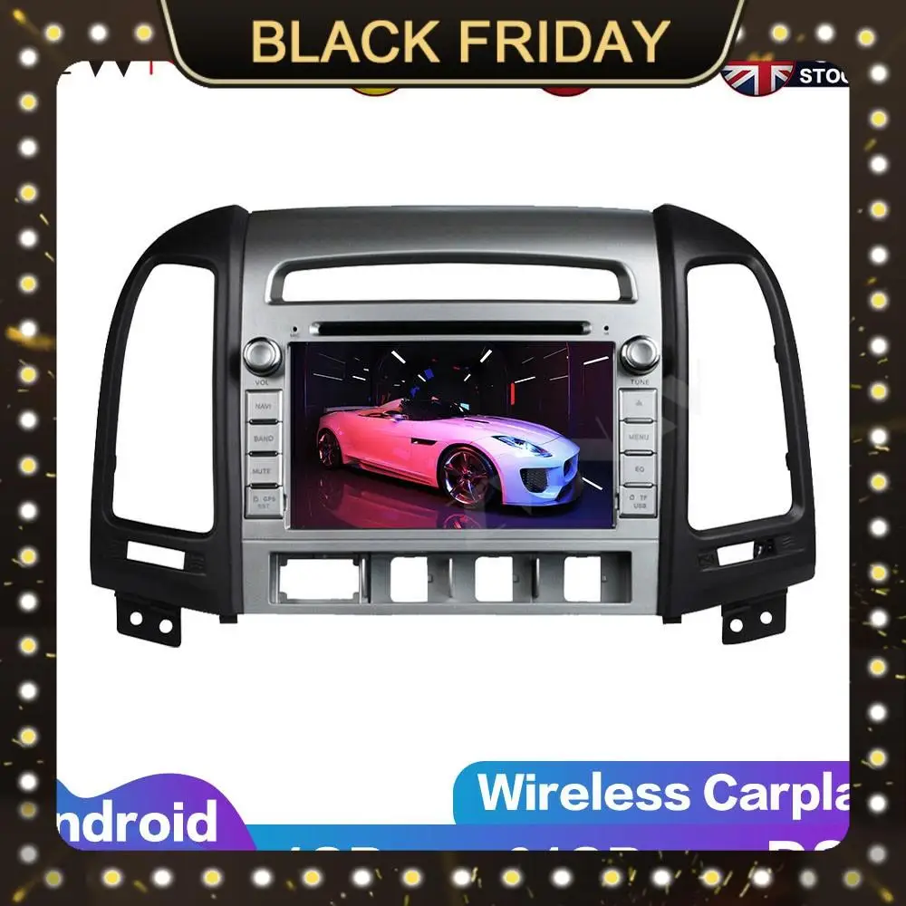 

Android 10 IPS Screen PX6 DSP For Hyundai Santa Fe 2006-2012 Car DVD GPS Multimedia Player Head Unit Radio Navi Audio Stereo