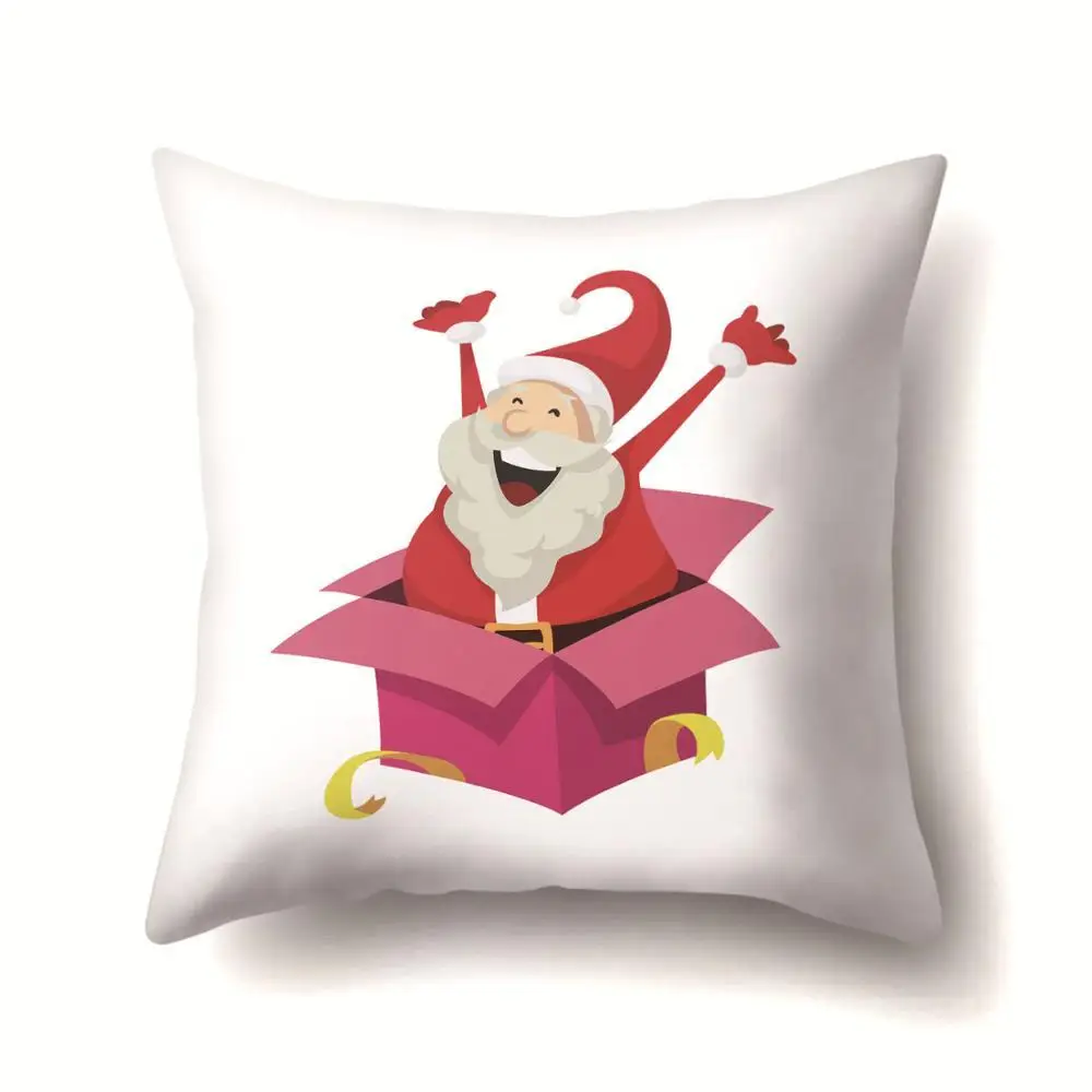 Рождественские чехлы на декоративные подушки с изображением Санта-Клауса, подушка с декором на год, Наволочка украшения для дома 40543 - Цвет: 2BZ-40543-326