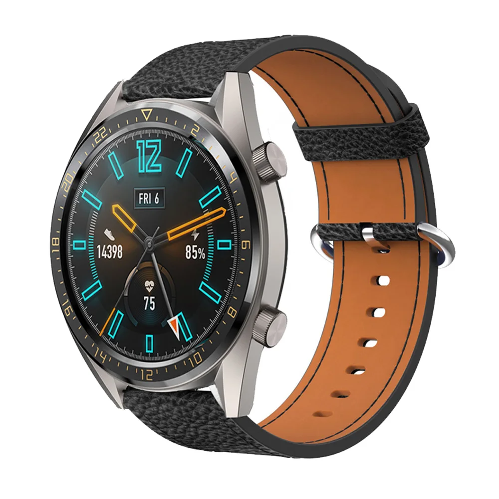 Для HUAWEI WATCH GT 46 мм элегантный 42 мм ремешок из натуральной кожи Замена классический браслет с пряжкой 22 мм ремешок для часов