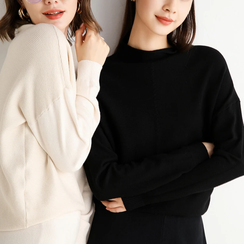 

2020 winter New Korean Half fall turtleneck women cashmere Sweater Long Sleeve knitted weaterswoman