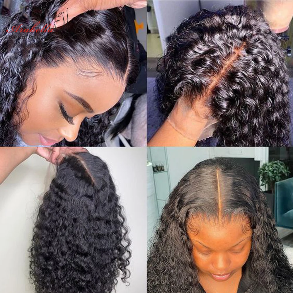 Water Wave Bob Wig Peruvian Human Hair Wigs For Women 13x5x2 Transparent Lace Front Wig Pre Plucked T Part Lace Bob
