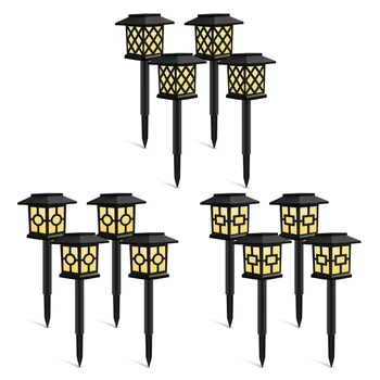 

4pcs Solar LED Lawn Lamp Yard Garden Landscape Decorative Floor Night Light Waterproof Garden Pathway Light