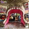 Customized 3.9x3.2x3.1 meters inflatable dinosaur head tunnel / inflatable tunnel toy tents 4