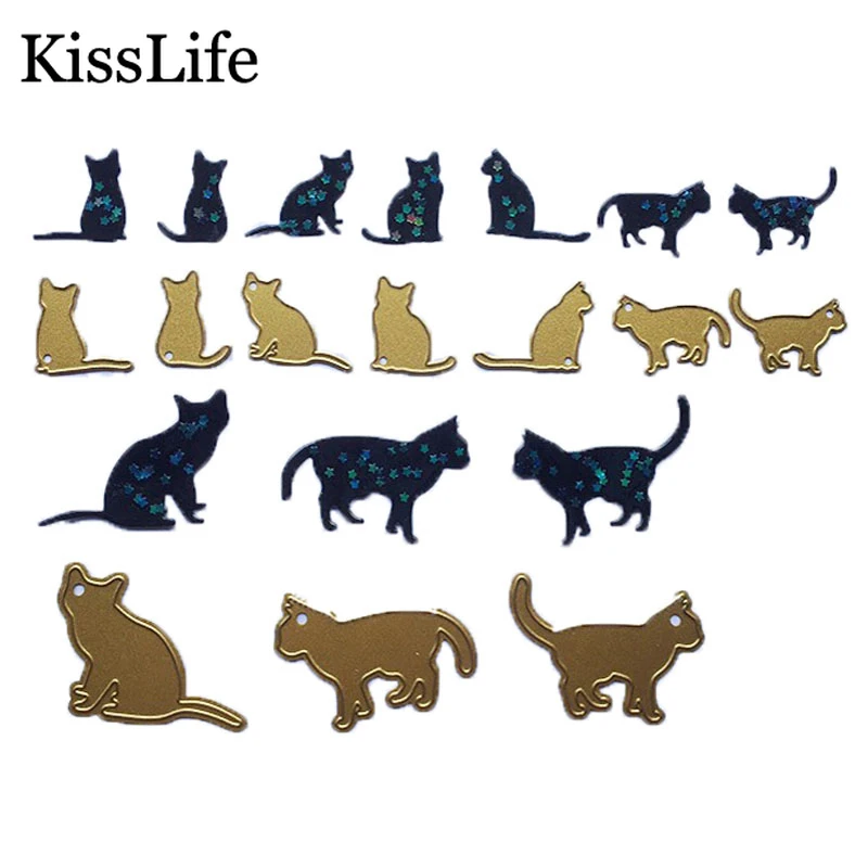 

10Pcs/Pack New Cats Metal Cutting Dies Alinacrafts Animal Die Cuts for Card Making Scrapbooking Halloween Christmas Craft Dies