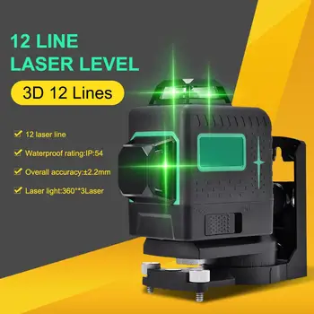 

Mini 3D 12Lines Green Laser Levels Self-Leveling 360 Horizontal And Vertical Cross Super Powerful Green Laser Beam Line