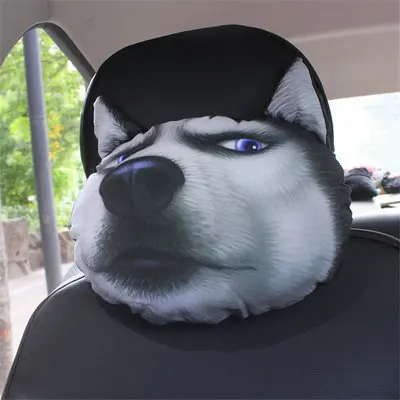 32 см* 28 см креативное 3D животное кошка собака автомобильное сиденье для шеи Подушка подголовник Подушка карбоновая сумка для гостиной диван подушка для сна - Цвет: 9