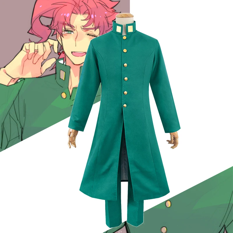 Anime Jojo Bizarre Adventure Cosplay Noriaki Kakyoin Costume Outfits Suits Halloween Party Costumes | Тематическая одежда и
