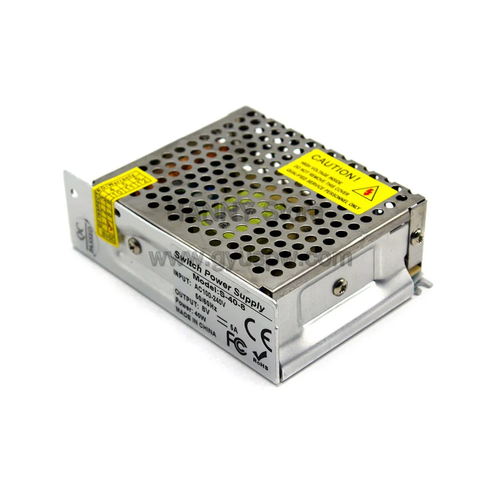 Переменный DC8V 5A 40W переключатель питания Трансформатор 110v 220v AC DC 8V источник питания для USB освещения CCTV реклама