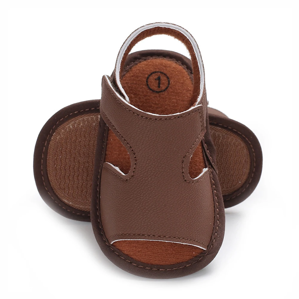 Fashion Summer Baby Boys Sandals Breathable Baby Boys Faux Leather Anti Slip Flat Shoe Prewalker Crib Sandals nEW