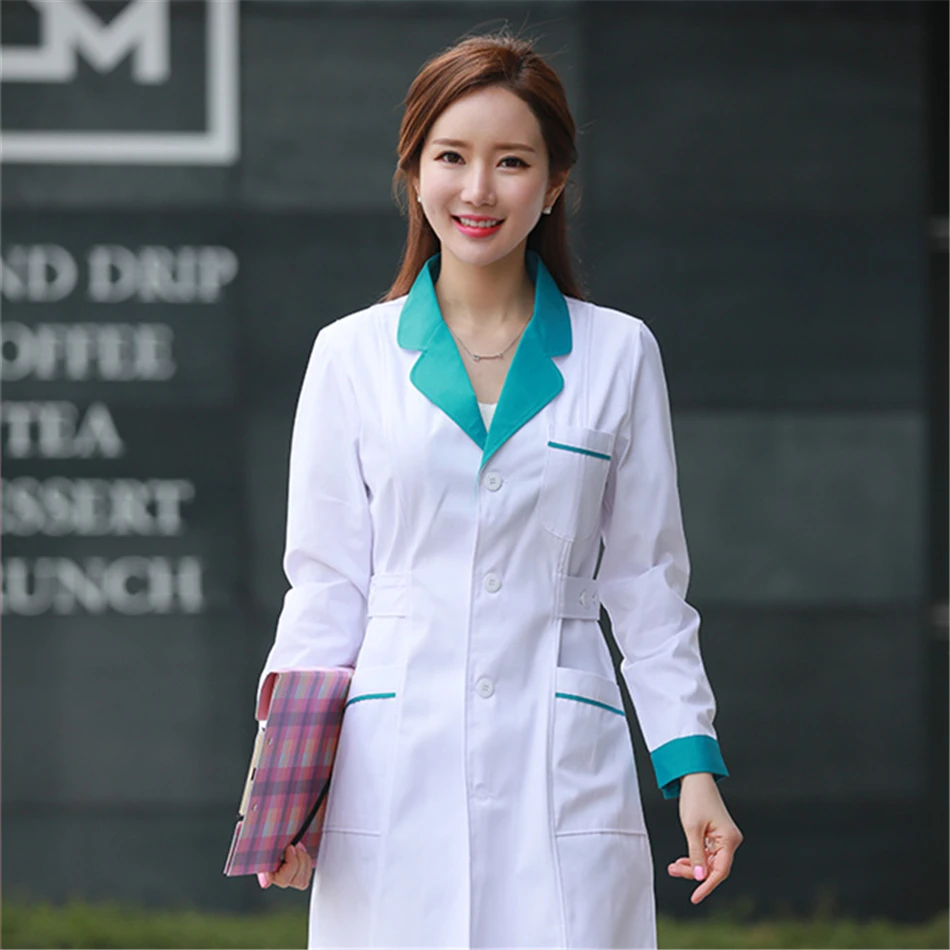VIAOLI лабораторные пальто, униформа медсестры для женщин, медицинская униформа, рабочая одежда, аптека, белое пальто, костюм Доктора, Женская Больничная Рабочая одежда