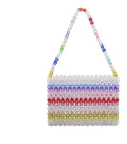 Модная сумка на одно плечо ручной работы с разноцветными бусинами продукт - Color: 22