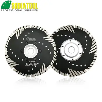 

SHDIATOOL 2pcs 180mm Hot pressed Diamond turbo saw Blade with Slant protection teeth7" Diamond cutting disc for stone concrete