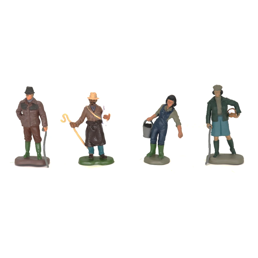 1:32 Model People Farm Villain On Farm for Landscape Railway Layout 4Pcs/set Sand Table Scene 3