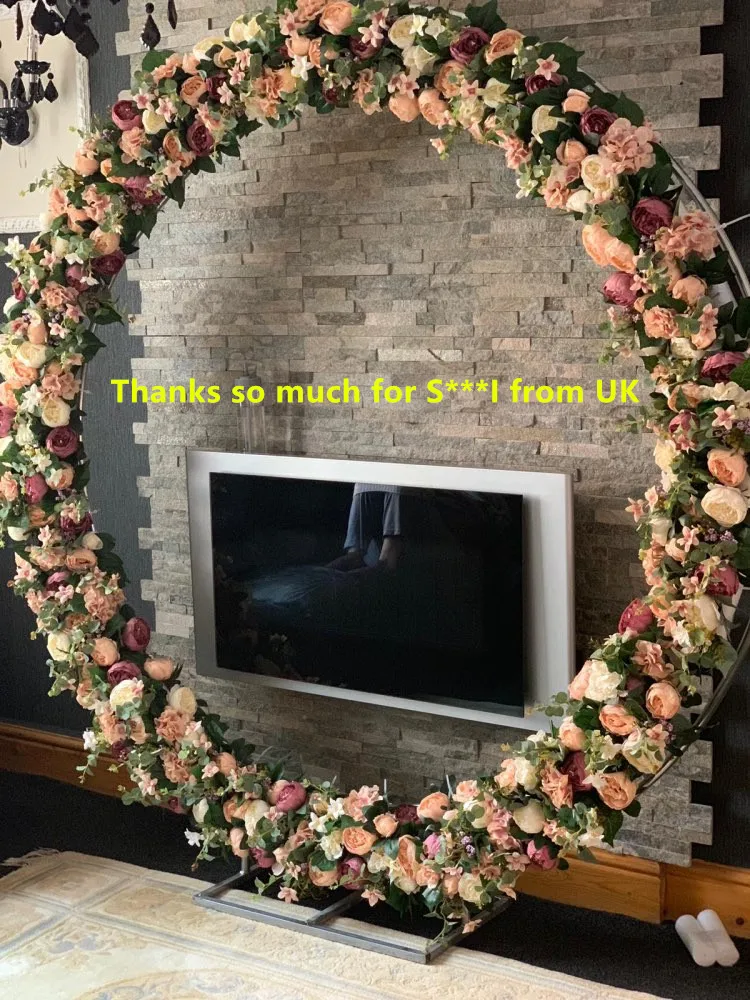 1,2 м/1,5 м/2 м/2,4 м boda anillo de hierro estante flor искусственный Pared Soporte pinta de la boda Fondo decoracion de
