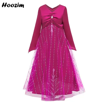 

Animation Character Red Carpet Pageant Dress Girls 4-13 Years Modest Rhinestone Striped Tulle Long Sleeve Prom Dresses Children