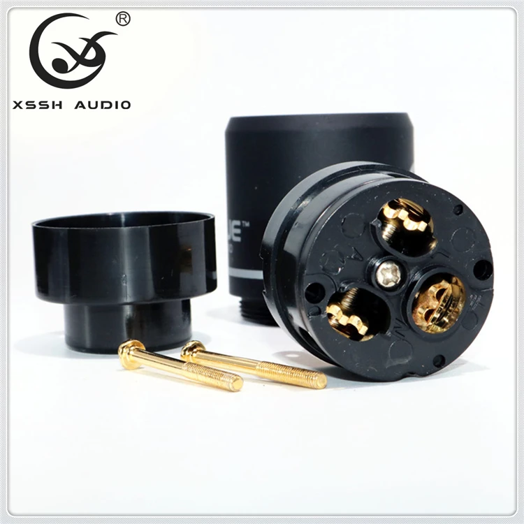 Hi-End HIFI 0.5m 2m 3m 4m 5m Finsihed Power Cord pure copper power cable with US/EU power plug connector
